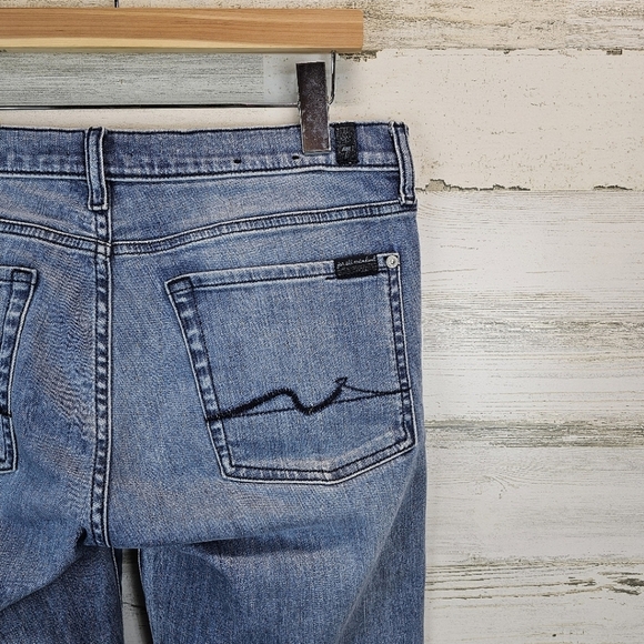 7 For All Mankind The Original Bootcut Jeans Size 31 Everyday Wear Casual Staple - Picture 10 of 16